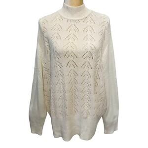Nine & Company Vintage Mock Neck Sweater Women 2X